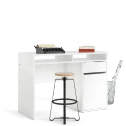 Bureaus< Bureau Boston Hoogglans Wit - 111x78x49 cm