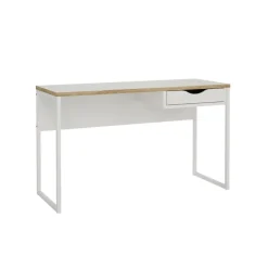 Bureaus< Bureau Boston Wit / Eiken - 130x77x49 cm