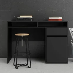 Bureaus< Bureau Boston Zwart - 111x78x49 cm
