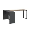 Bureaus< Bureau Bram Donkergrijs / Eiken - 150x76x60 / 150x76x40 cm