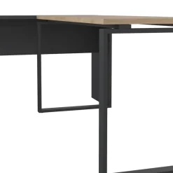 Bureaus< Bureau Bram Donkergrijs / Eiken - 150x76x60 / 150x76x40 cm