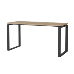 Bureaus|Sidetables< Bureau Bram Eiken / Donkergrijs - 150x76x60 cm