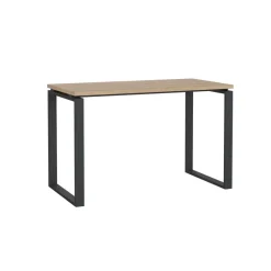 Bureaus|Sidetables< Bureau Bram Eiken / Donkergrijs - 120x76x60 cm