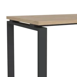 Bureaus|Sidetables< Bureau Bram Eiken / Donkergrijs - 120x76x60 cm