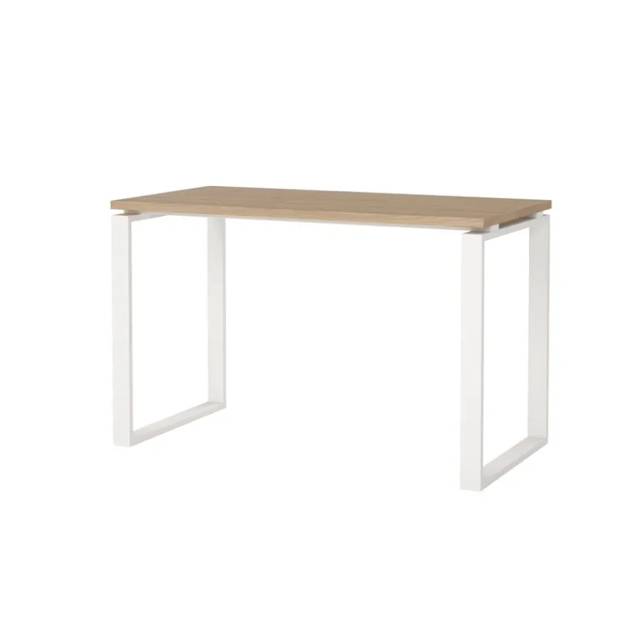 Bureaus|Sidetables< Bureau Bram Eiken / Wit - 120x76x60 cm