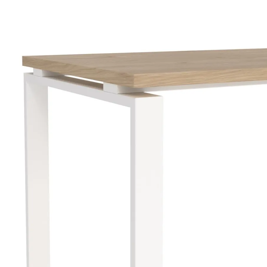 Bureaus|Sidetables< Bureau Bram Eiken / Wit - 120x76x60 cm