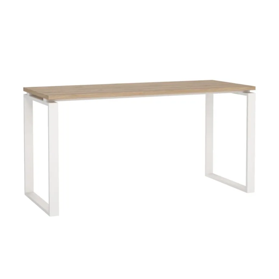 Bureaus|Sidetables< Bureau Bram Eiken / Wit - 150x76x60 cm