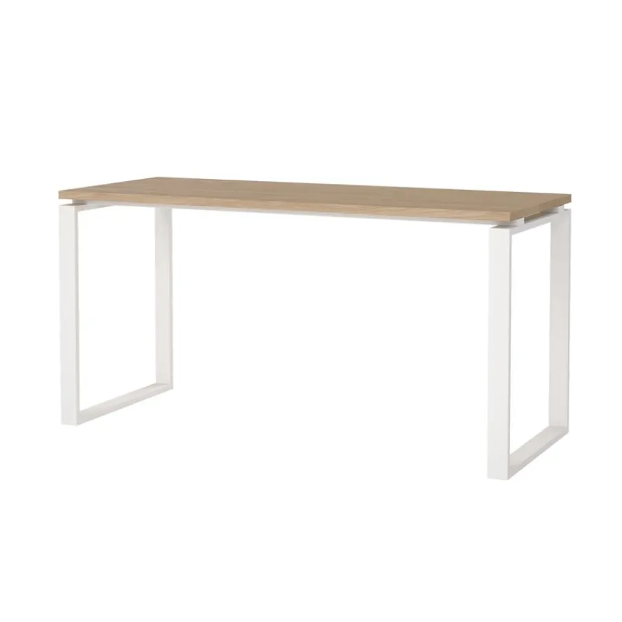 Bureaus|Sidetables< Bureau Bram Eiken / Wit - 150x76x60 cm