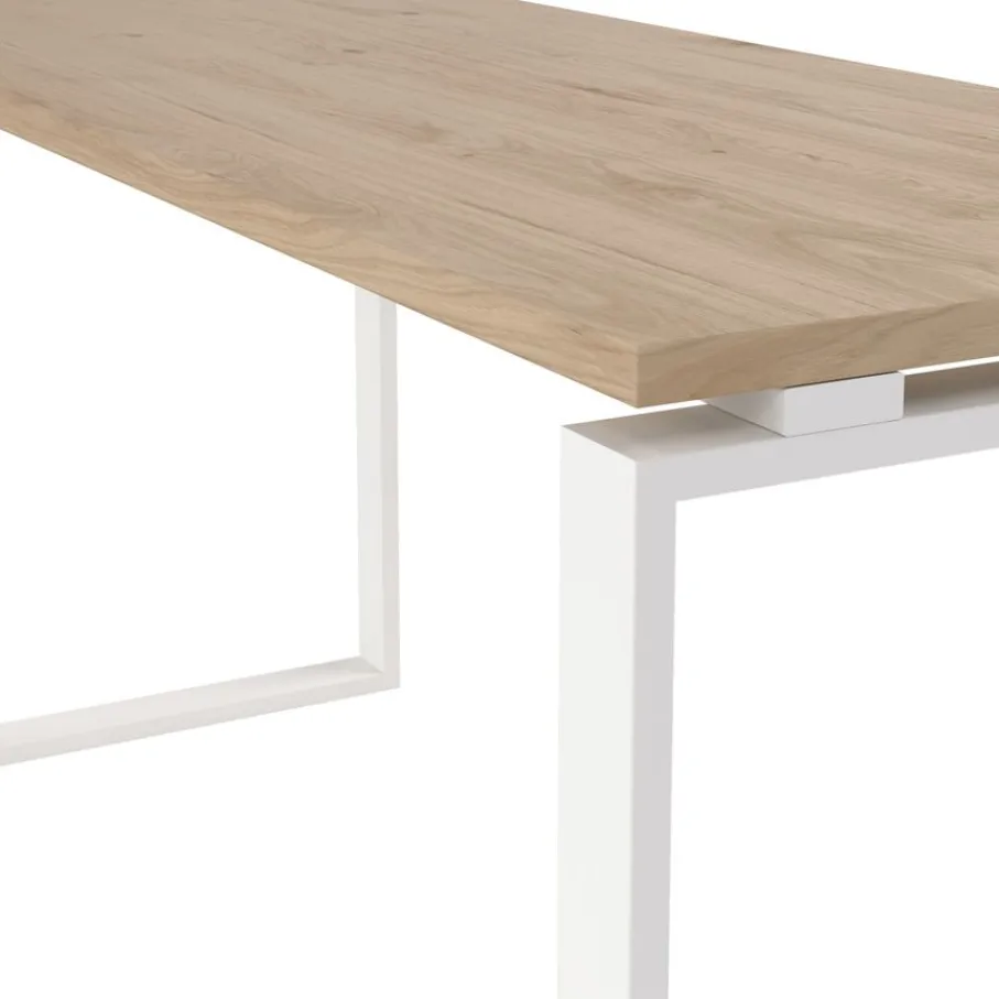 Bureaus|Sidetables< Bureau Bram Eiken / Wit - 150x76x60 cm