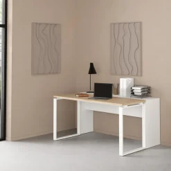 Bureaus< Bureau Bram Uitbreiding Wit - 150x76x40 cm
