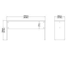 Bureaus< Bureau Bram Uitbreiding Wit - 150x76x40 cm