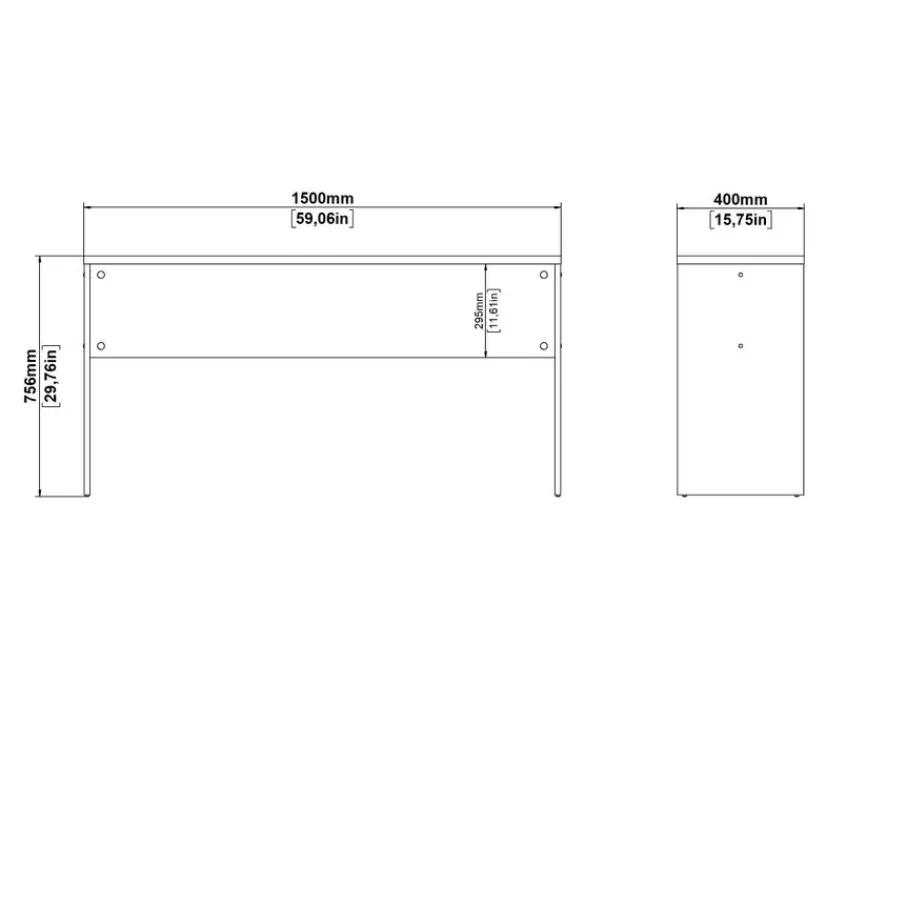 Bureaus< Bureau Bram Uitbreiding Wit - 150x76x40 cm
