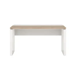 Bureaus< Bureau Bram Wit / Eiken - 150x76x60 / 150x76x40 cm