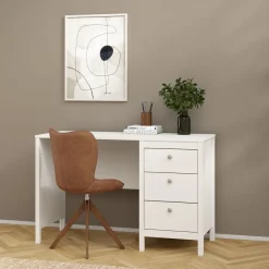 Bureaus< Bureau Dallas Wit - 121x77x48 cm