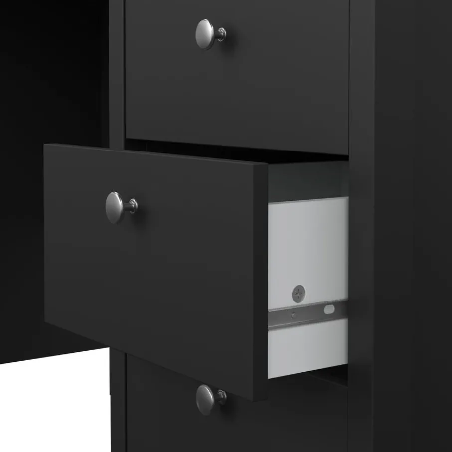 Bureaus< Bureau Dallas Zwart - 121x77x48 cm