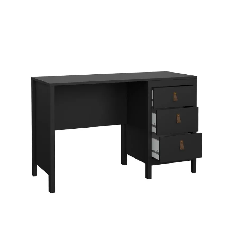 Bureaus< Bureau Dallas Zwart - 121x77x48 cm