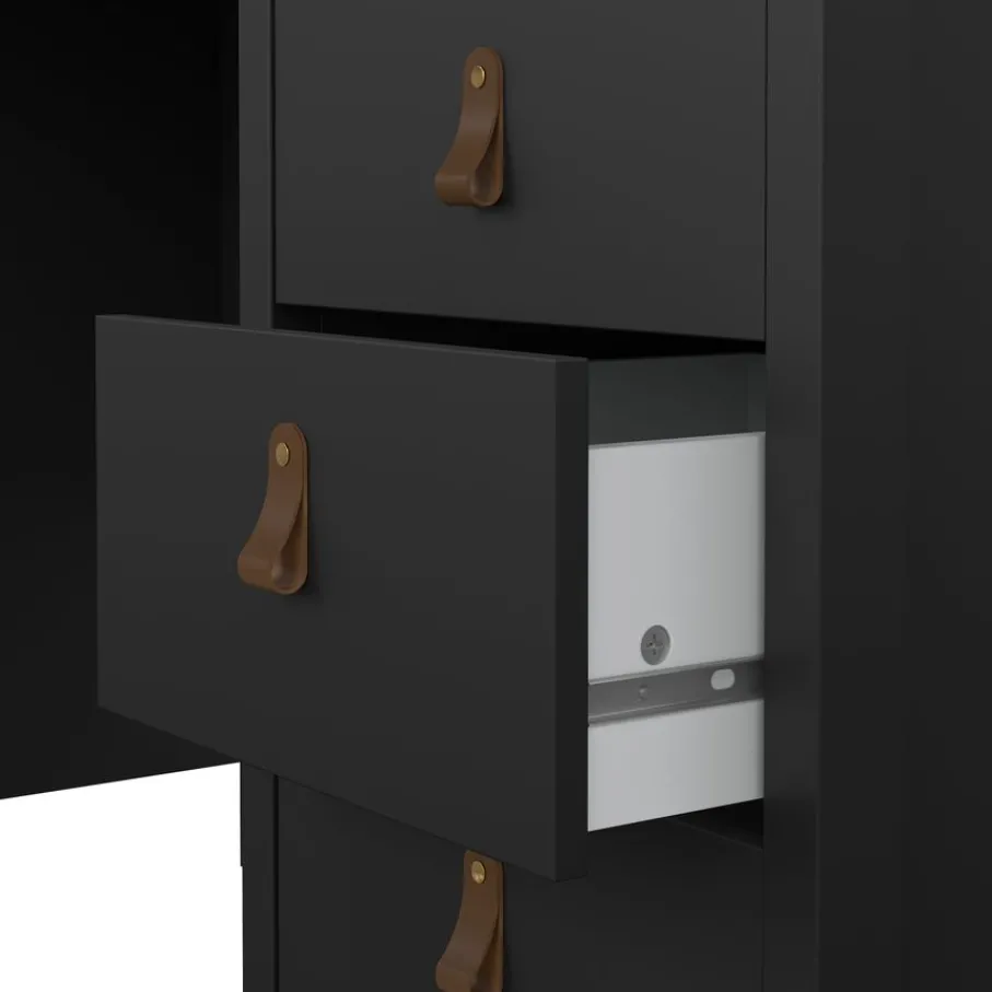Bureaus< Bureau Dallas Zwart - 121x77x48 cm