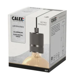 Hanglampen<Calex Hanglamp Retro Gun Metal - E27 - Ø 10 cm
