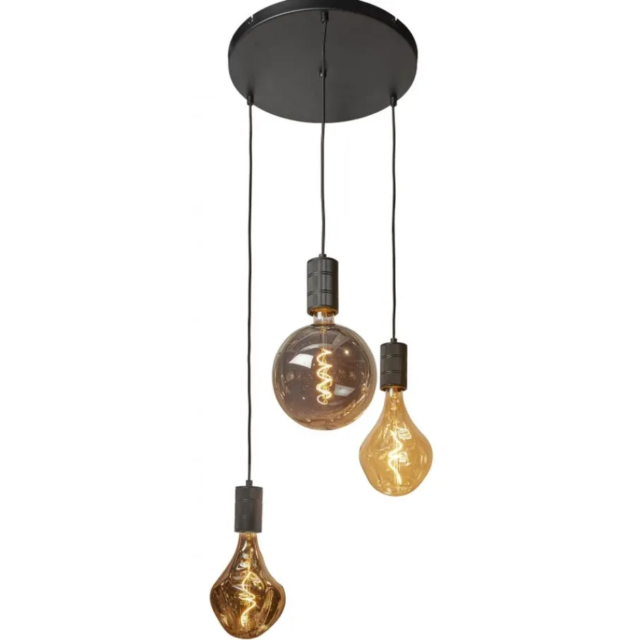 Hanglampen<Calex Hanglamp Retro Zwart - 3 x E27 - Ø 40 cm