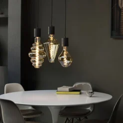 Hanglampen<Calex Hanglamp Retro Zwart - 3 x E27 - Ø 40 cm