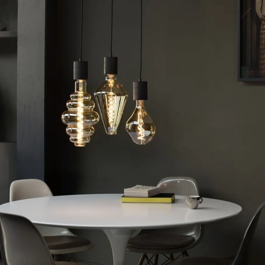 Hanglampen<Calex Hanglamp Retro Zwart - 3 x E27 - Ø 40 cm