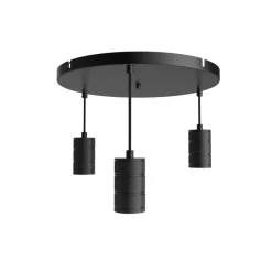 Hanglampen<Calex Hanglamp Retro Zwart - 3 x E27 - Ø 40 cm
