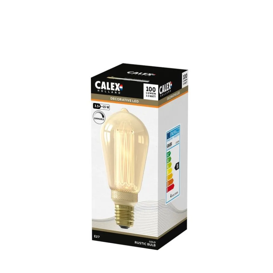 Lichtbronnen<Calex Lichtbron E27 Rustieklamp Goud