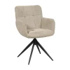 Eetkamerstoelen< Draaibare Eetkamerstoel Bente Beige