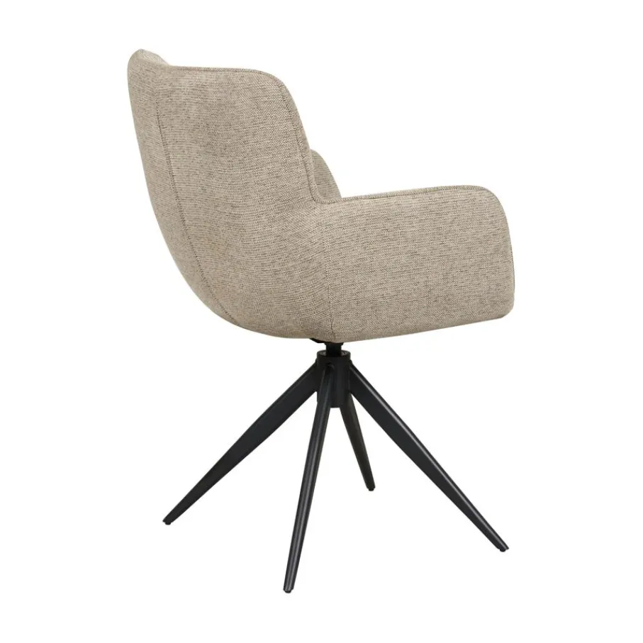 Eetkamerstoelen< Draaibare Eetkamerstoel Bente Beige
