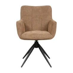 Eetkamerstoelen< Draaibare Eetkamerstoel Bente Hazelnootbruin