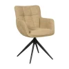 Eetkamerstoelen< Draaibare Eetkamerstoel Bente Mosterdgeel