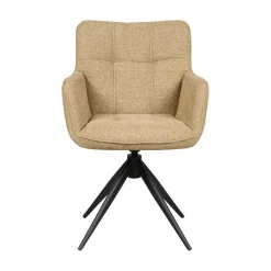 Eetkamerstoelen< Draaibare Eetkamerstoel Bente Mosterdgeel