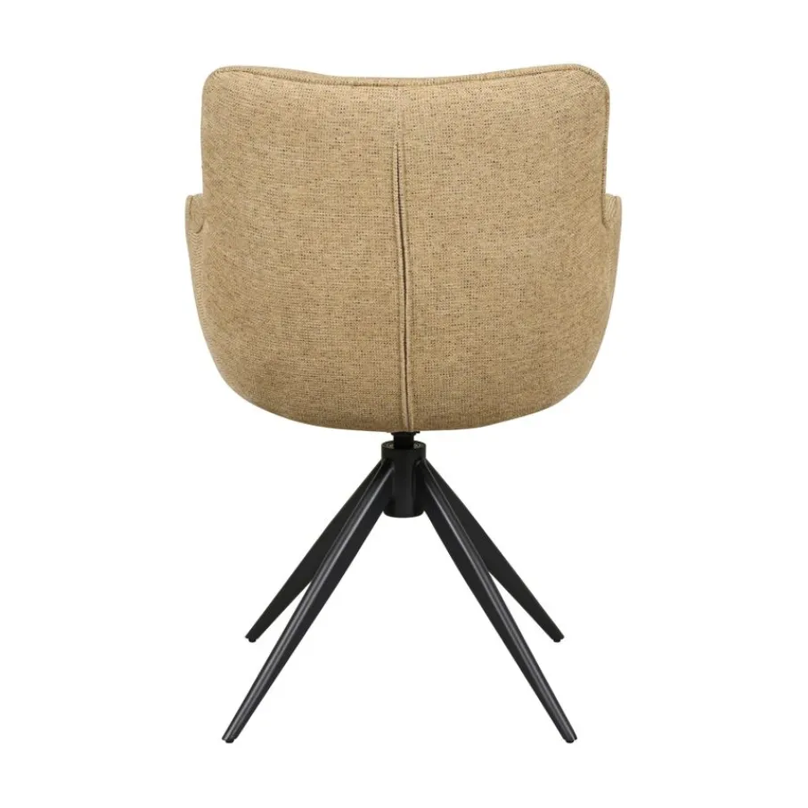Eetkamerstoelen< Draaibare Eetkamerstoel Bente Mosterdgeel