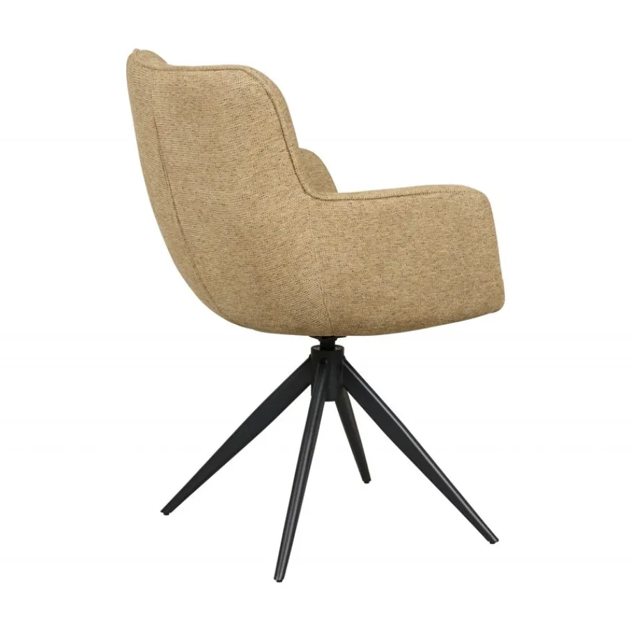Eetkamerstoelen< Draaibare Eetkamerstoel Bente Mosterdgeel