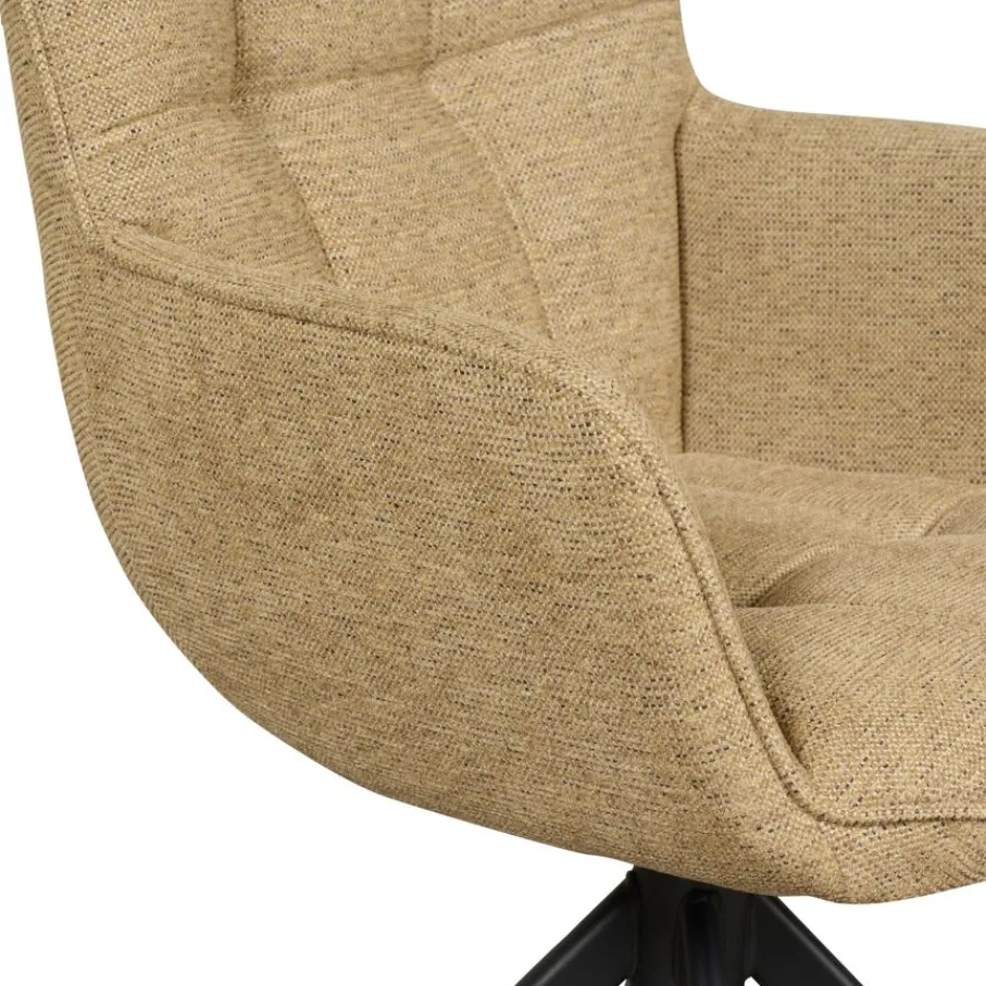 Eetkamerstoelen< Draaibare Eetkamerstoel Bente Mosterdgeel
