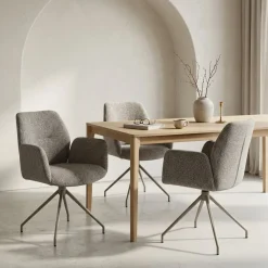 Eetkamerstoelen< Draaibare Eetkamerstoel Borup Lichtbruin