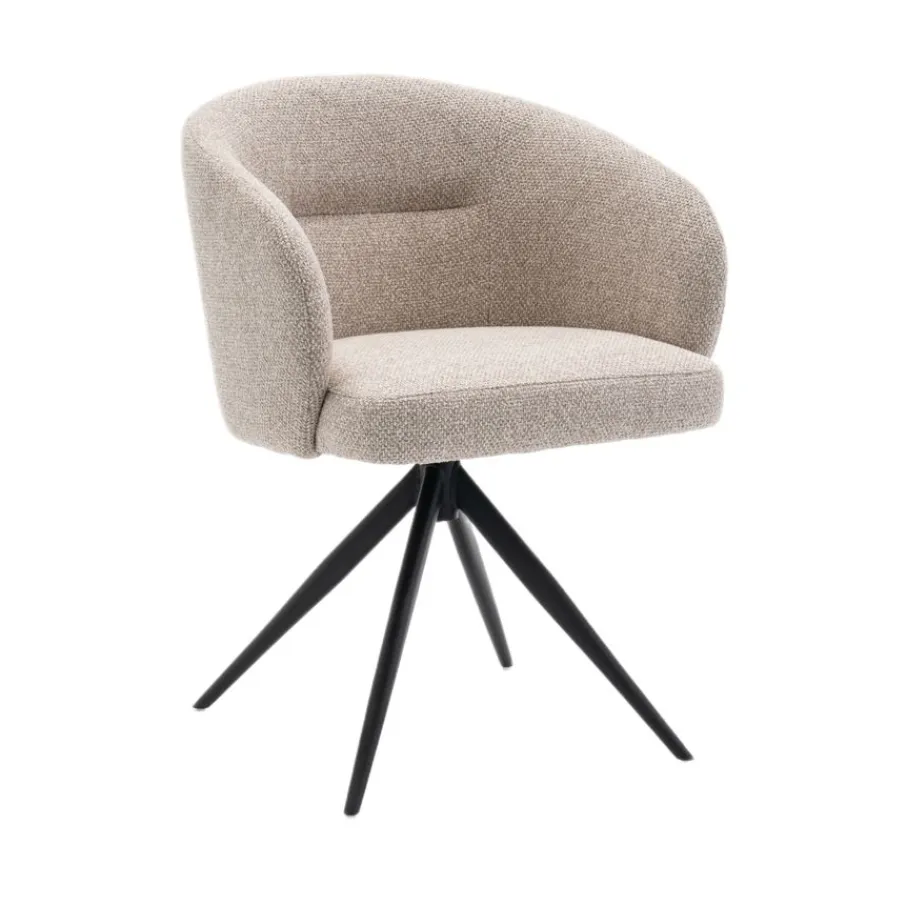 Eetkamerstoelen< Draaibare Eetkamerstoel Connor Greige