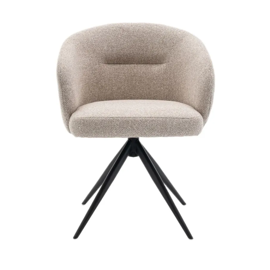 Eetkamerstoelen< Draaibare Eetkamerstoel Connor Greige
