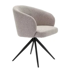 Eetkamerstoelen< Draaibare Eetkamerstoel Connor Greige