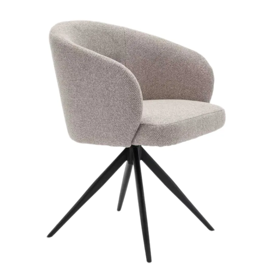 Eetkamerstoelen< Draaibare Eetkamerstoel Connor Greige