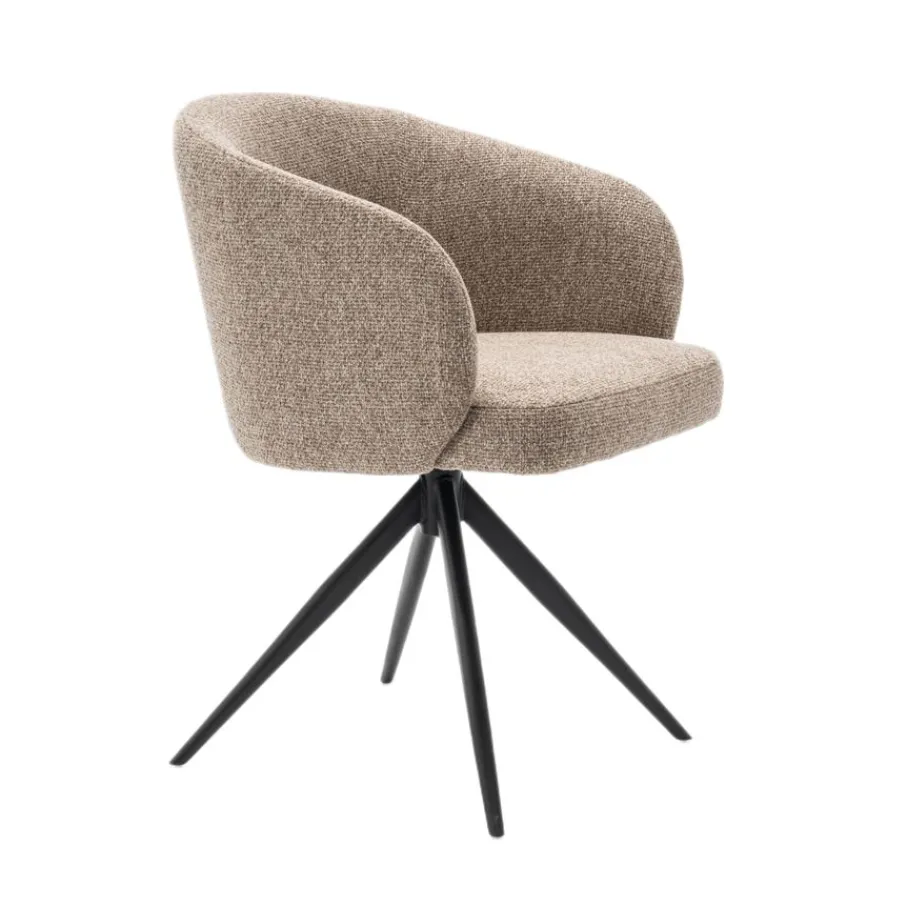 Eetkamerstoelen< Draaibare Eetkamerstoel Connor Beige