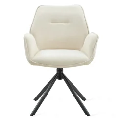 Eetkamerstoelen< Draaibare Eetkamerstoel Ellsa Crème
