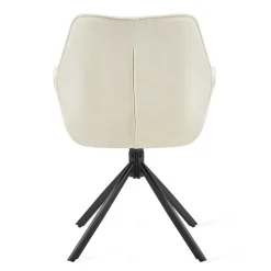 Eetkamerstoelen< Draaibare Eetkamerstoel Ellsa Crème