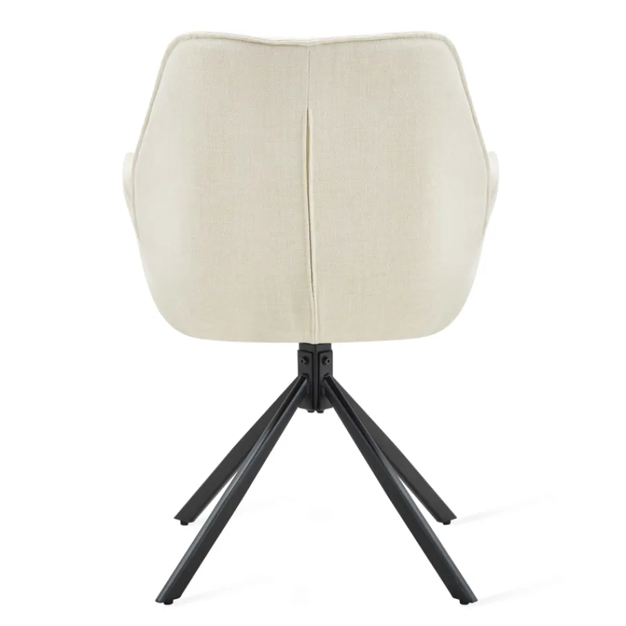 Eetkamerstoelen< Draaibare Eetkamerstoel Ellsa Crème