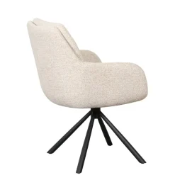 Eetkamerstoelen< Draaibare Eetkamerstoel Genk Beige