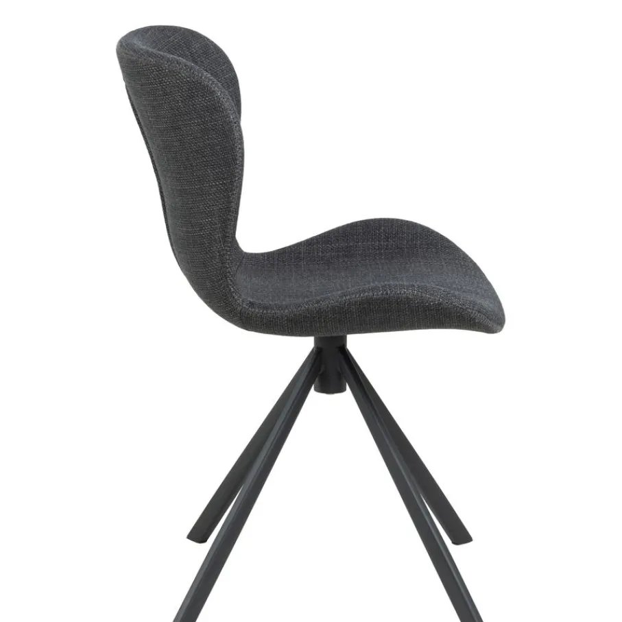 Eetkamerstoelen< Draaibare Eetkamerstoel Isak Donkergrijs