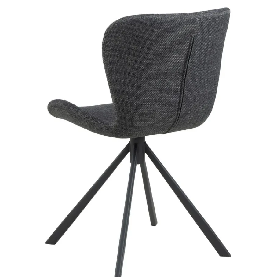 Eetkamerstoelen< Draaibare Eetkamerstoel Isak Donkergrijs