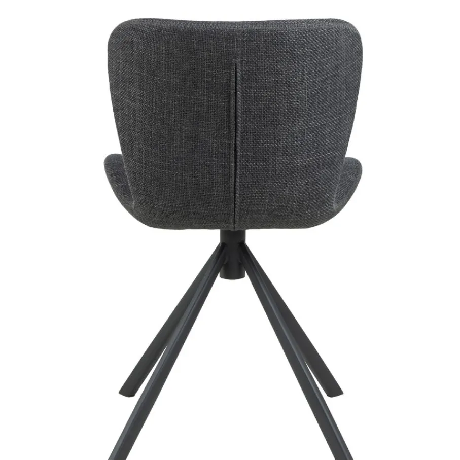 Eetkamerstoelen< Draaibare Eetkamerstoel Isak Donkergrijs