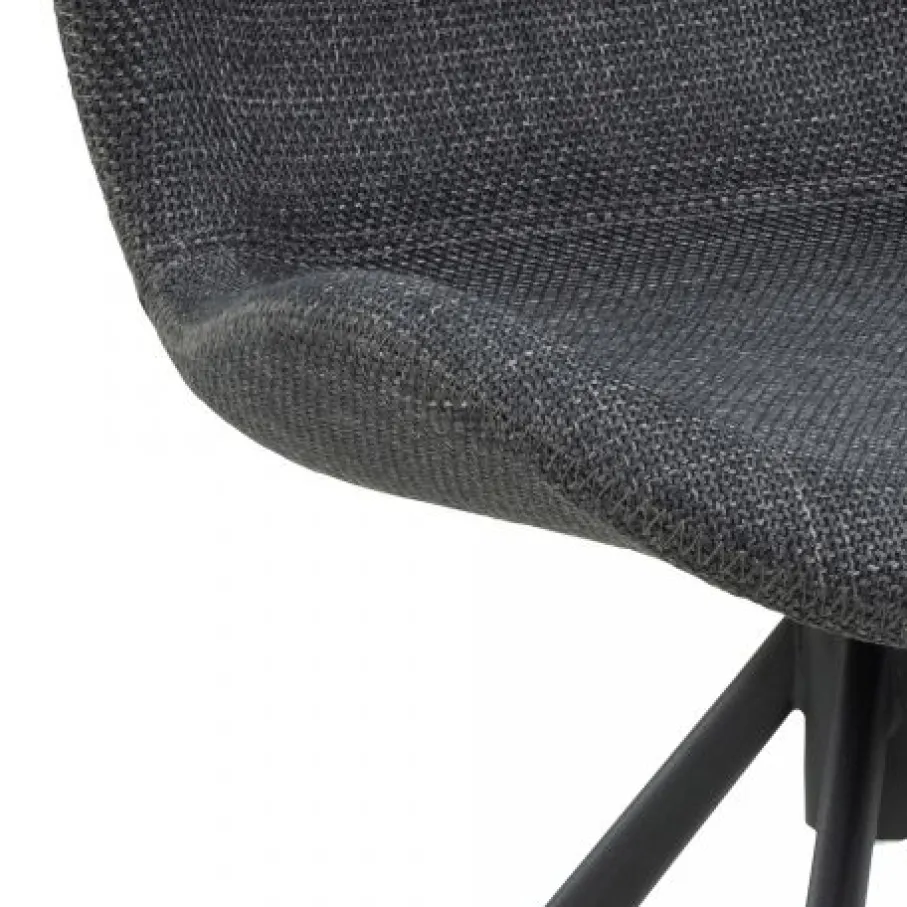 Eetkamerstoelen< Draaibare Eetkamerstoel Isak Donkergrijs