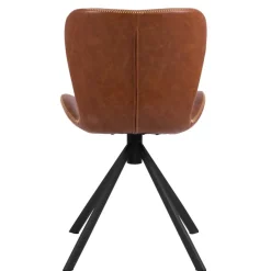 Eetkamerstoelen< Draaibare Eetkamerstoel Isak Cognac